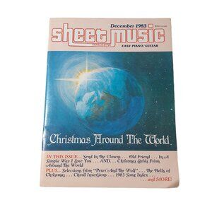 Sheet Music Magazine December 1983 Piano Guitar Easy Listening Christmas